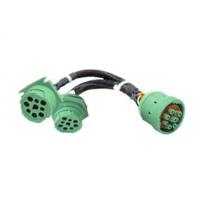  High quality  Type 2 split Y 9 pin green cable