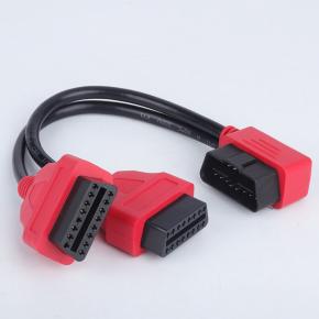 OBD2 one-part-two adapter cable extension cable OBD extension cable 12v car use 16 pin core splitter