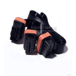 OBD2 one in two extension cable 16Pin flat cable adapter cable obd one to two expansion cable 16 pin fully energised 1m