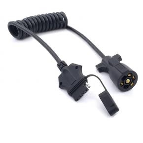 American style 7-pole trailer cable to 5-pole spring cable converter car tail light signal adapter power cable