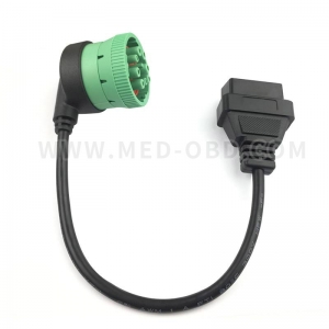 OBD2 to Green Type2 J1939 cable right angle 0.3m